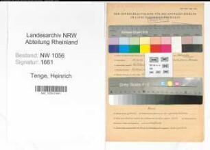 Entnazifizierung Heinrich Tenge , geb. 19.12.1907 (Angestellter)