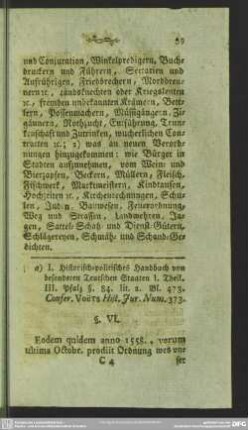 § VI. Alia Ordinatio de eodem anno