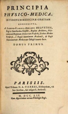 Principia Physico-Medica, 1
