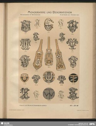 Dekorationen [Löffel], Monogramme mit einzelnen Buchstaben
