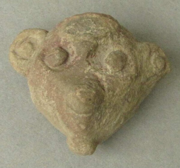 Animal head made of clay