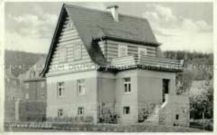 Ansicht des Hauses "Reinke" im Radiumbad Oberschlema im sächsischen Erzgebirge