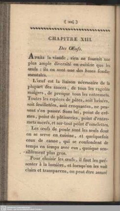 Chapitre XIII. Des Œufs