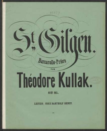 St. Gilgen : barcarolle-prière : morceau caractéristique pour le piano : op. 95