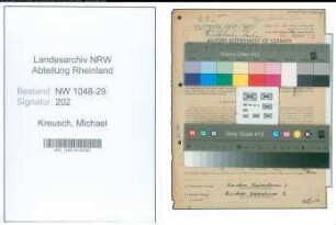 Entnazifizierung Michael Kreusch , geb. 13.09.1888 (Beamter)