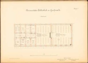 Universität Greifswald Bibliothek: Grundriss 1.OG 1:100
