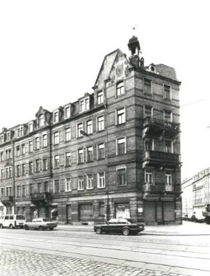 Dresden-Neustadt, Helgolandstraße 9 b/Ecke Fritz-Reuter-Straße. Wohnhaus mit Laden (um 1900)