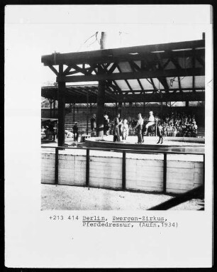 Pferdedressur im Zwergen-Zirkus in Berlin