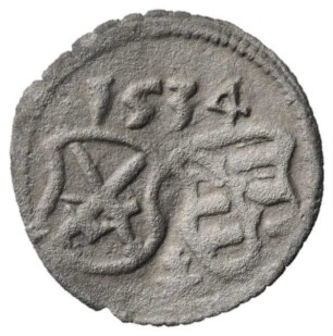 Fundmünze, Pfennig (einseitig), 1534