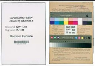 Entnazifizierung Gertrude Hachmer , geb. 19.09.1890 ()