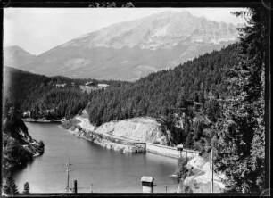 Österreich, Steiermark. Stausee an der oberen Ybbs. Blick gegen den Ötscher