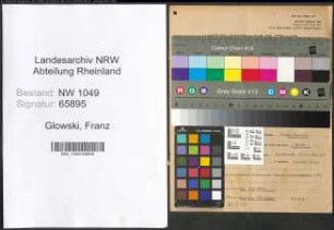 Entnazifizierung Franz Glowski , geb. 12.07.1901 (Forstarbeiter)