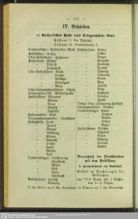 IV. Behördenverzeichnis : Behörden