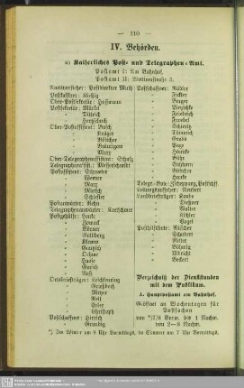 IV. Behördenverzeichnis : Behörden
