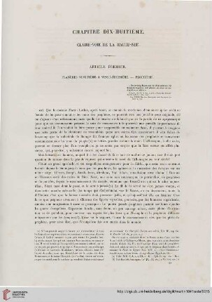 Chapitre dix-huitième - Claire-voie de la Haute-Nef