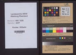 Entnazifizierung Wilhelm Kouker , geb. 23.12.1885 (Schreiner)