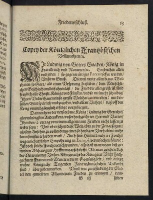 53-56, Copey der Königlichen Frantzösischen Vollmachten/u.