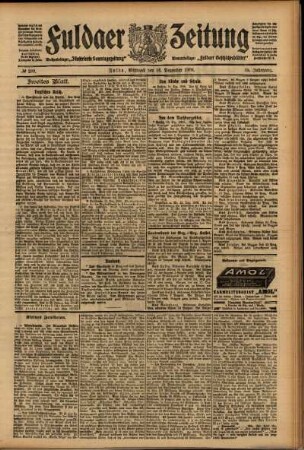 Zweite Ausgabe vom Mittwoch, den 16. Dezember 1908.
