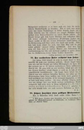 76. Sichere Anzeichen eines geistigen Weiterlebens.