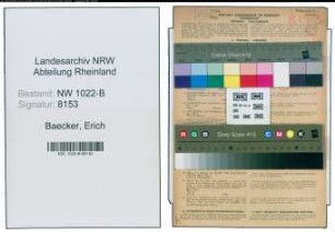 Entnazifizierung Erich Baecker , geb. 21.02.1896 (Wachmann)