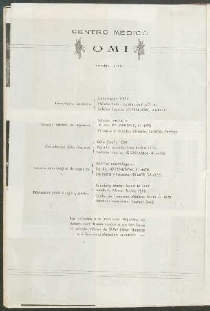 Centro médico OMI : Buenos Aires