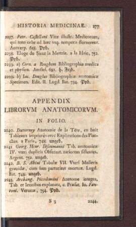 Appendix Librorvm Anatomicorvm