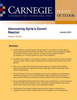 Uncovering Syria's covert reactor
