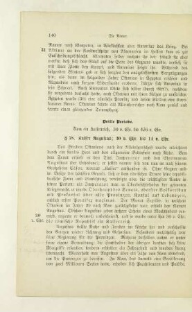 Dritte Periode. Rom ein Kaiserreich; 30 v. Chr. bis 476 n. Chr
