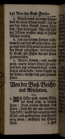 Von der Buß-Beicht- und Absolution.