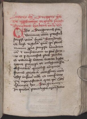 Sammelhandschrift (lateinisch und deutsch), Teil 2: Litterae de approbatione regulae sancti Benedicti - BSB Clm 30260 a