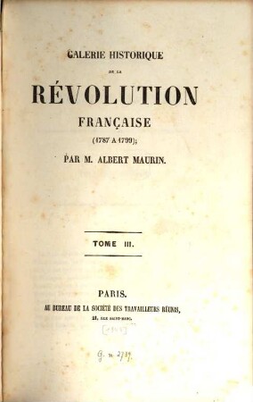 Galérie historique de la révolution française : 1787 à 1799. 3