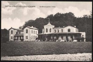 Villa "Krone" und Marien-Cottage : Villa "Krone" und Marien-Cottage (um 1839; G. A. Demmler), Ansicht von Norden