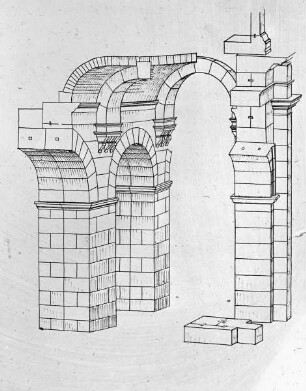 Tonnengewölbekonstruktion des Amphitheaters in Nîmes