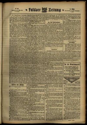 Dritte Ausgabe vom Samstag, den 23. März 1912.