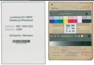 Entnazifizierung Hermann Schramm , geb. 01.06.1901 (Baecker)