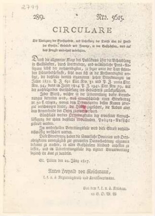 Circulare (Rundschreiben)