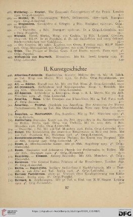 II. Kunstgeschichte (Nr. 496 - 1165)