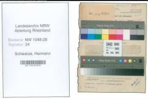 Entnazifizierung Hermann Schwarze , geb. 22.01.1900 (Postbeamter)