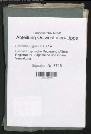 Maischsteuer aus der Stadt Blomberg