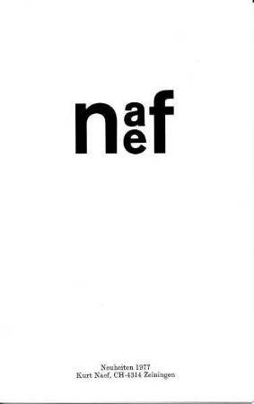 Spielzeug-Produktprospekt "Neuheiten 1977" des Unternehmens Kurt Naef Spielzeug