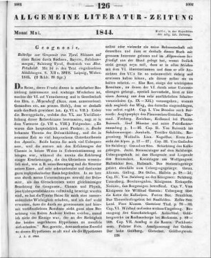 Petzholdt, A.: Beiträge zur Geognosie von Tyrol. Skizzen auf einer Reise durch Sachsen, Bayern, Salzkammergut, Salzburg, Tyrol, Östreich. Mit 54 in den Text eingedruckten Abbildungen. Leipzig: Weber 1843