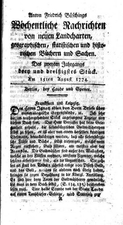 Drey und dreißigstes Stück
