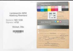 Entnazifizierung Otto Wichert , geb. 16.10.1904 (Postbeamter)