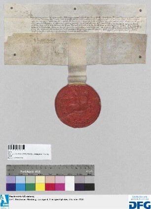Herzog Philipp von Burgund empfängt vor der Stadt Nürnberg das von dieser alljährlich zu reichende Jus und garantiert dafür den Fortbestand der alten Nürnberger Handelsprivilegien.