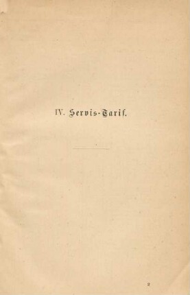 IV. Servis-Tarif