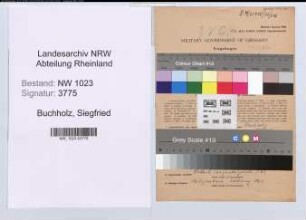 Entnazifizierung Siegfried Buchholz , geb. 01.07.1906 (Lehrer)