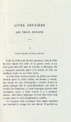Livre deuxième. Les trois enfants