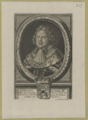 Bildnis des Johannes Georgius III., Kurfürst von Sachsen