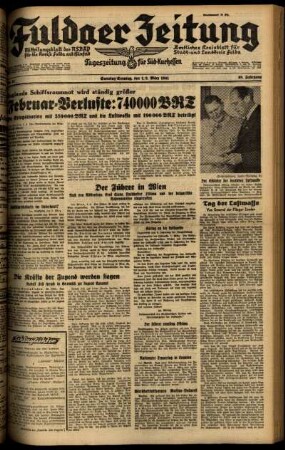 Ausgabe vom Samstag, den 01. März 1941.