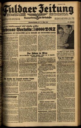 Ausgabe vom Samstag, den 01. März 1941.